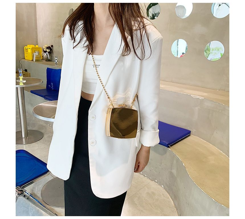 Strap Crossbody Chain Box Bag