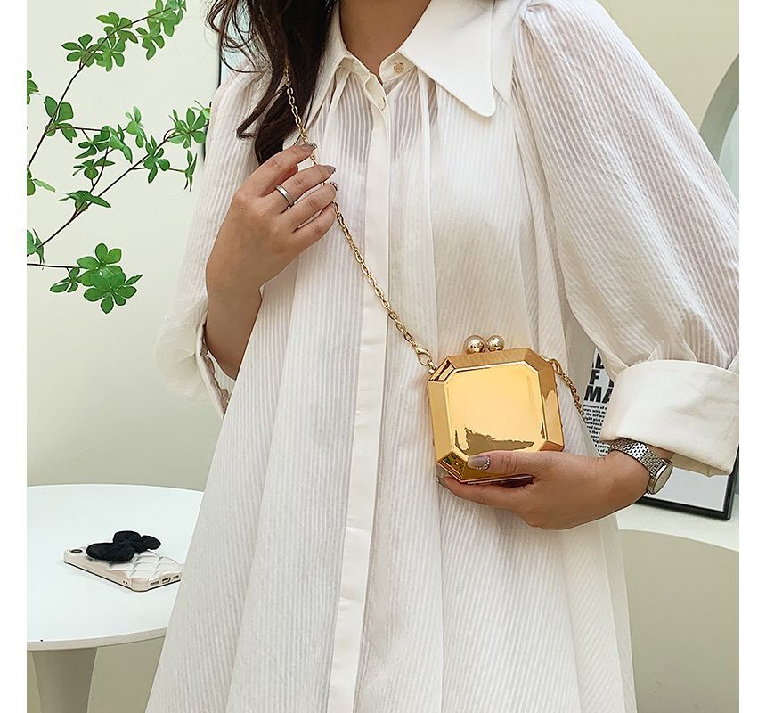 Strap Bag Chain Crossbody Geometric