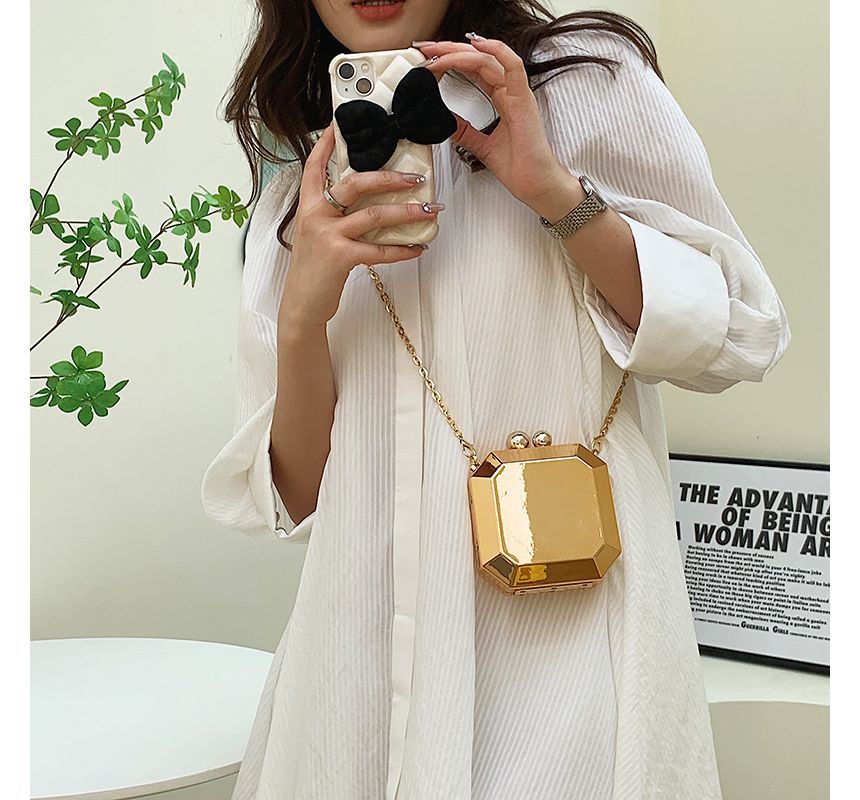 Strap Bag Chain Crossbody Geometric