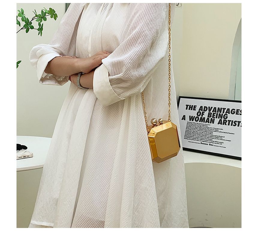 Strap Bag Chain Crossbody Geometric