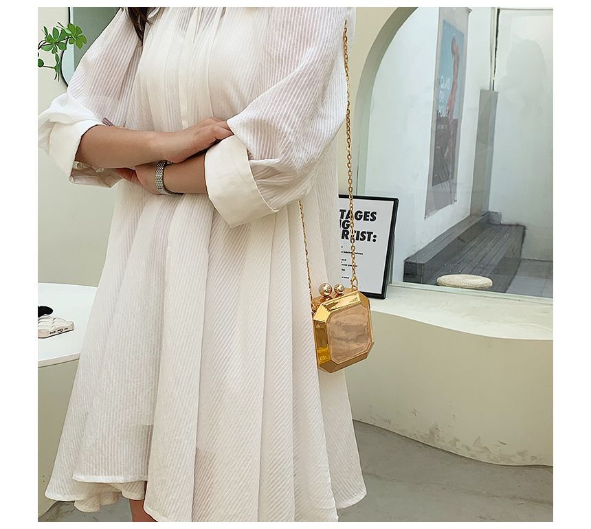 Strap Bag Chain Crossbody Geometric