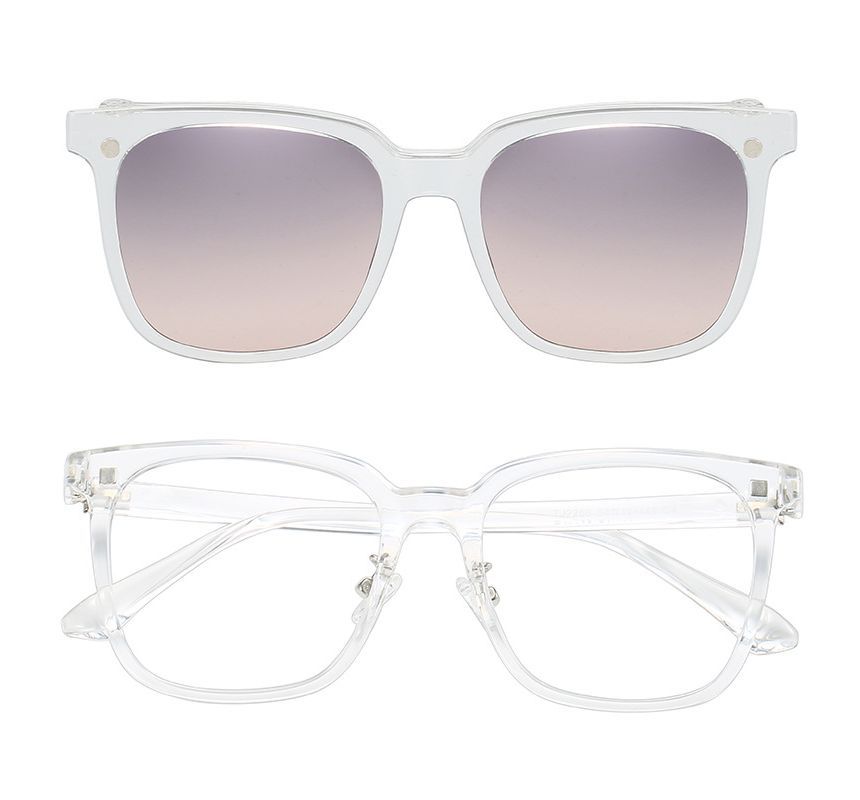 On Square Sunglasses Magnetic with Snap Glasses