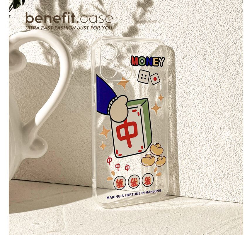 Transparent Phone Mahjong Case
