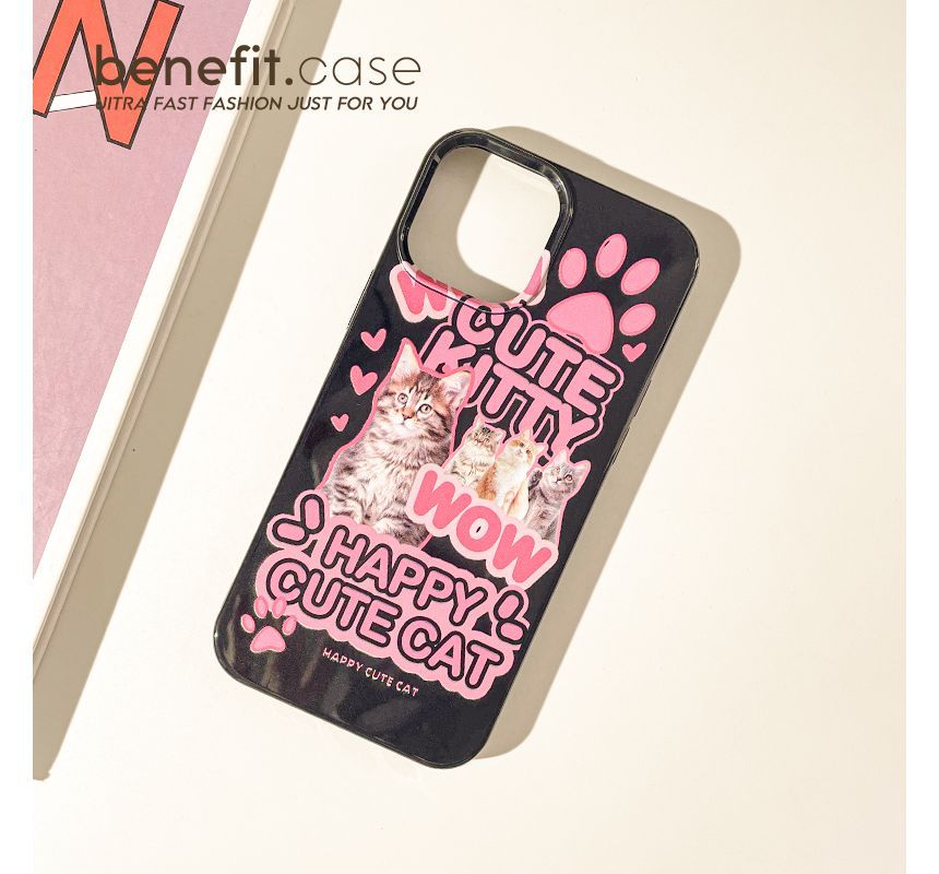 Cat Lettering Phone Case