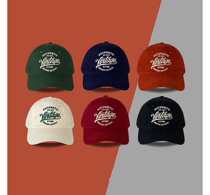 Baseball Cap Embroidered Lettering