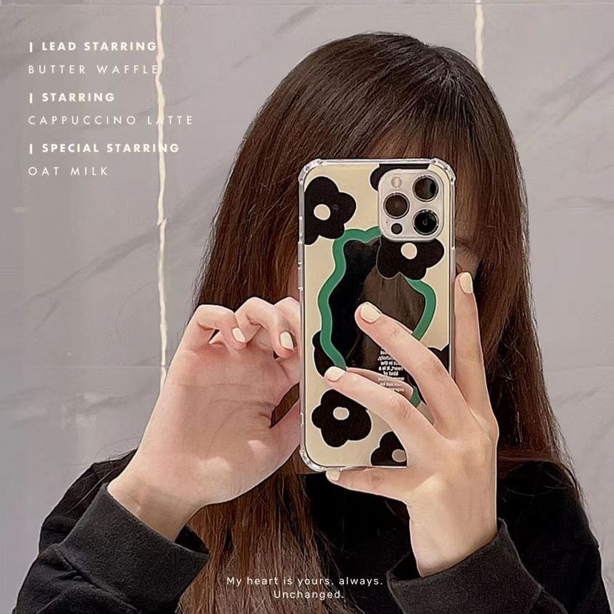Case Mirrored Floral Phone