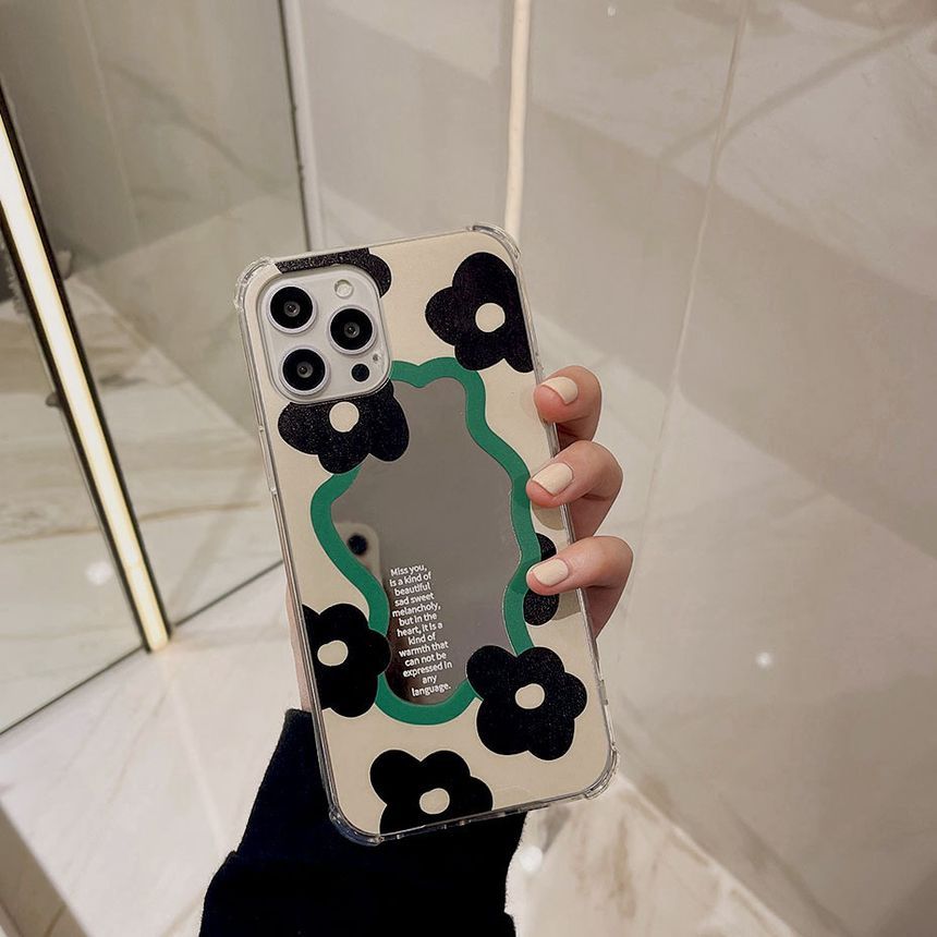Case Mirrored Floral Phone