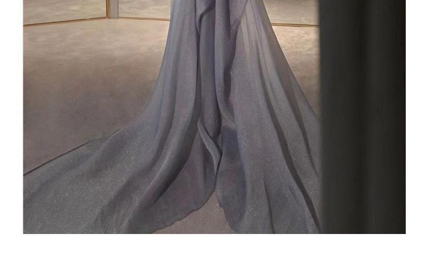 Paneled Evening Mermaid Gown Lace Off-Shoulder