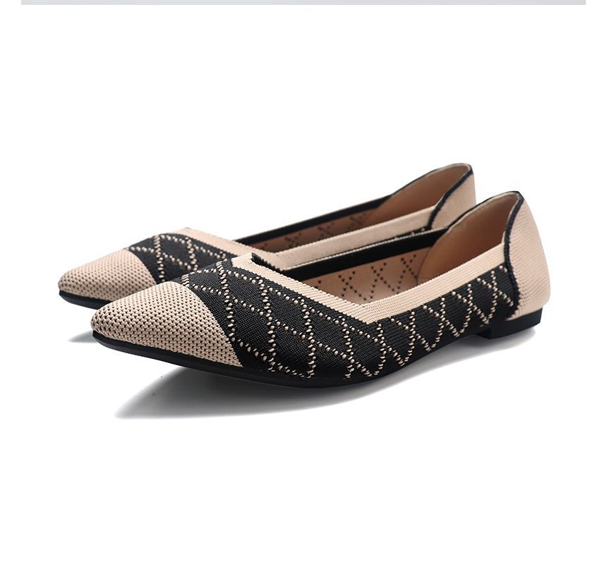 Knit Flats Pointy-Toe