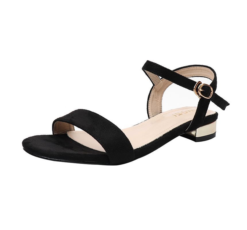 Sandals Block Heel Plain
