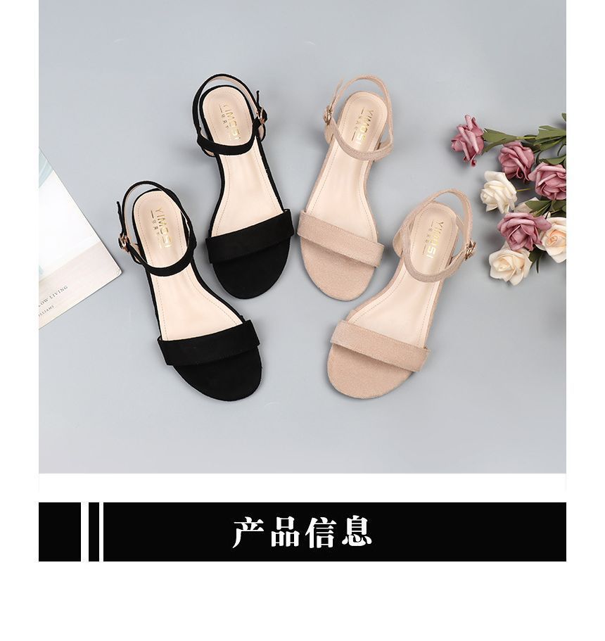 Sandals Block Heel Plain