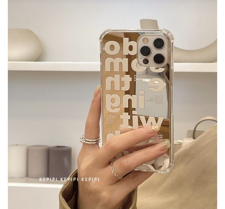 Lettering Phone Mirrored Case