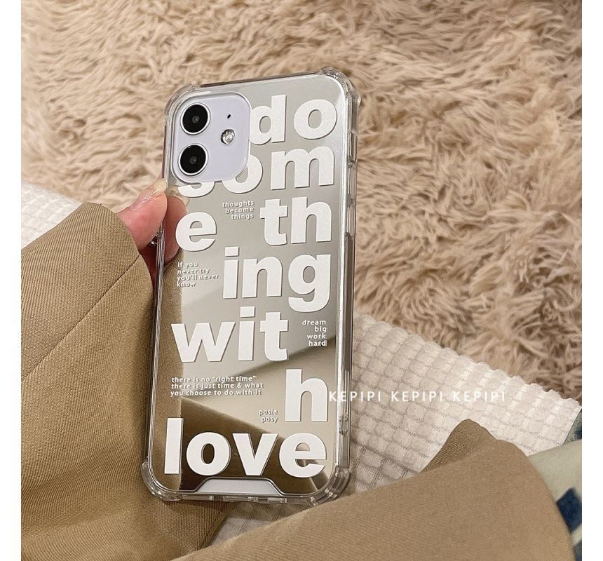 Lettering Phone Mirrored Case