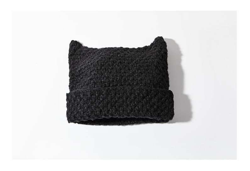 Beanie Cat Striped Knit Ear