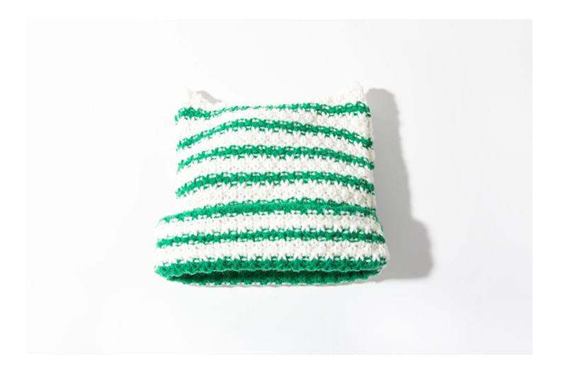 Beanie Cat Striped Knit Ear