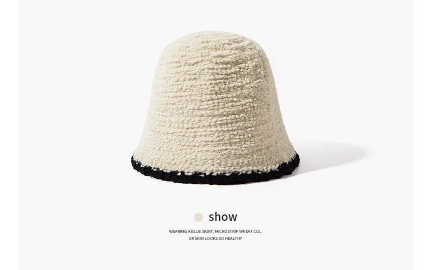 Hat Trim Bucket Contrast Knit