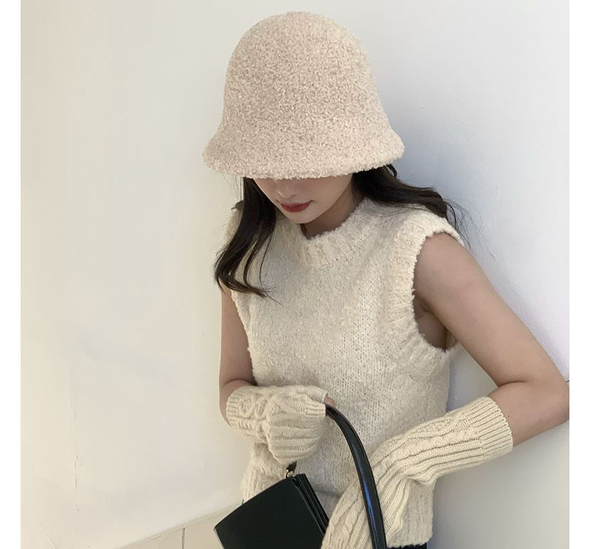 Hat Plain Chenille Bucket