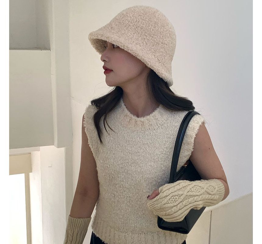 Hat Plain Chenille Bucket