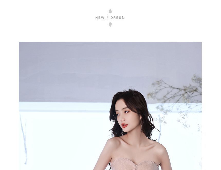 Beaded Gown Cap-Sleeve Evening A-Line Plain