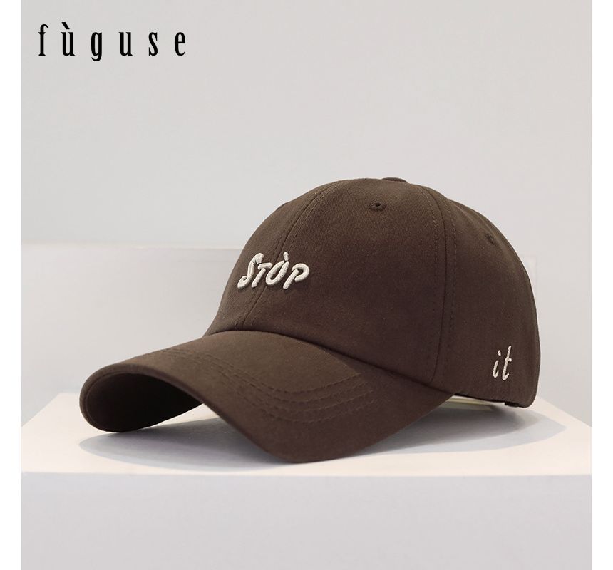 Lettering Cap Embroidered Baseball