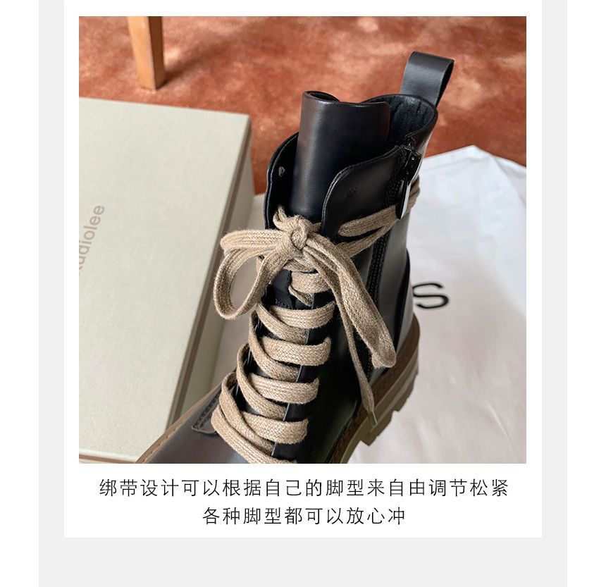 Chunky-Heel Short Boots Color Block