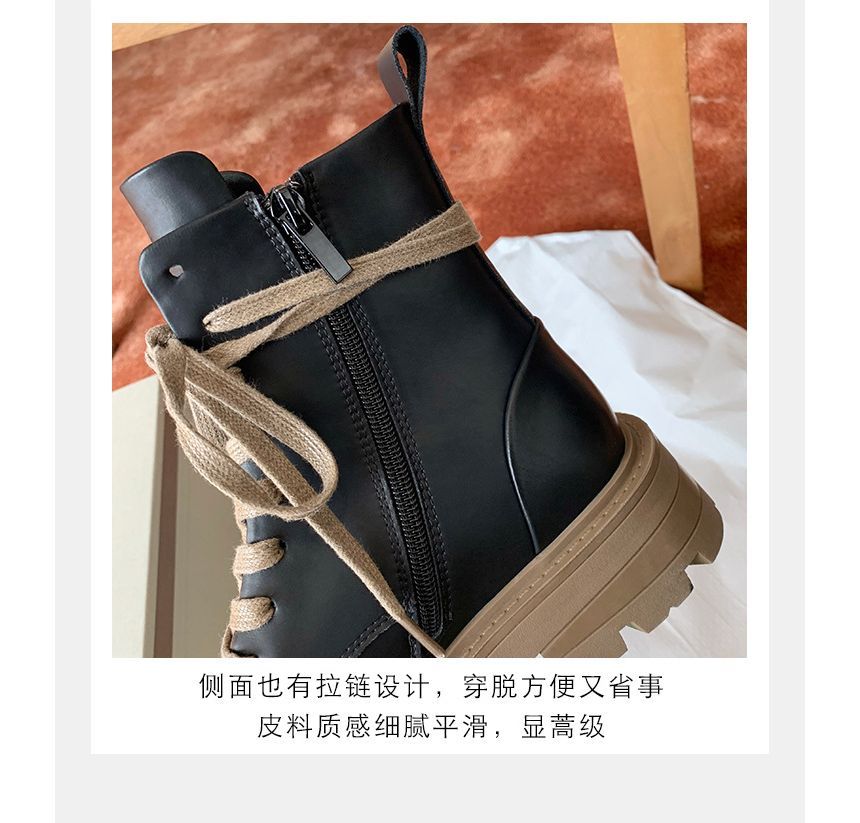 Chunky-Heel Short Boots Color Block