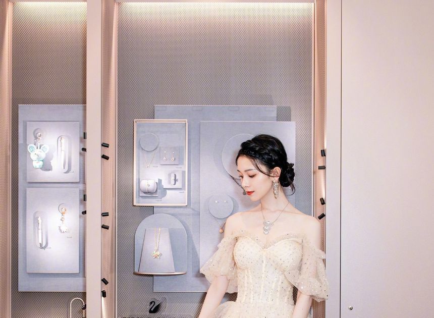 Sequin Gown Shoulder Off Tiered Evening A-Line Short-Sleeve Mesh