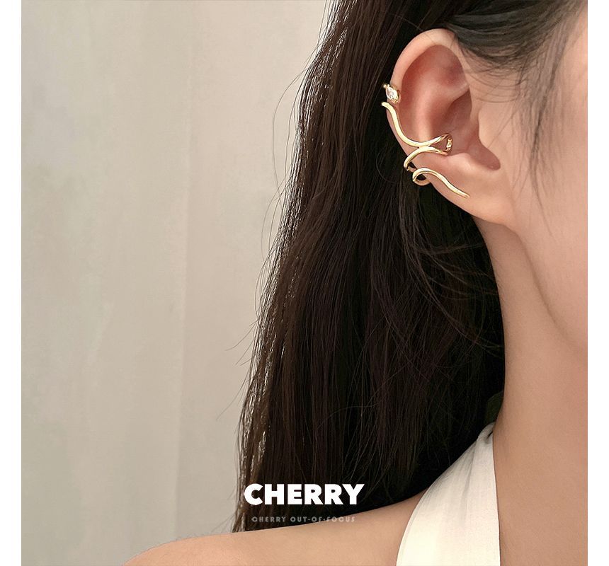 Earring Cuff Alloy Snake