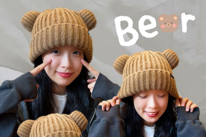Bear Knit Beanie Ear