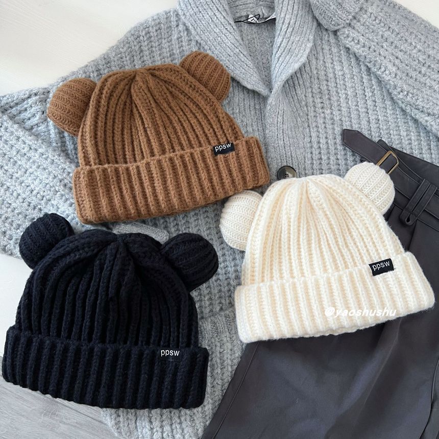 Bear Knit Beanie Ear