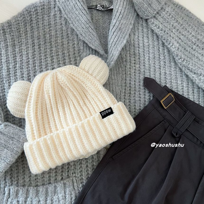 Bear Knit Beanie Ear