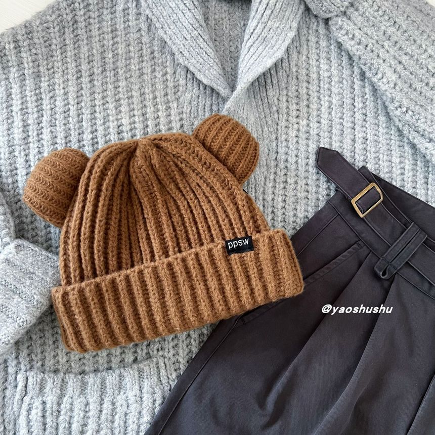 Bear Knit Beanie Ear