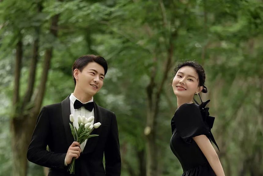 Plain A-Line Evening Gown Short-Sleeve V-Neck