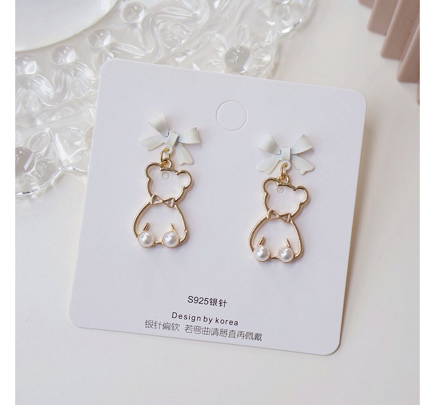 Dangle Bear Earring Alloy