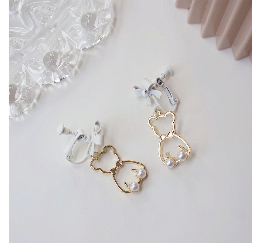 Dangle Bear Earring Alloy