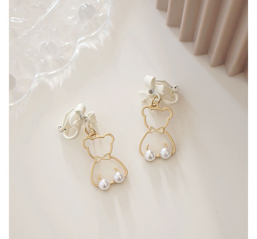 Dangle Bear Earring Alloy