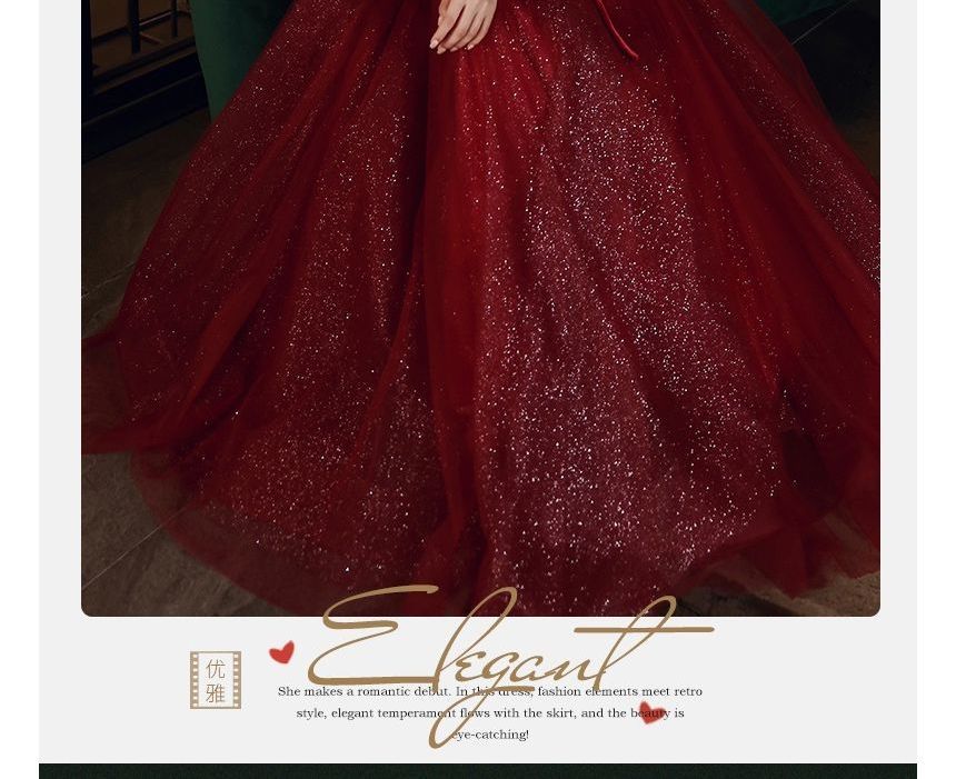 Crew Sleeveless A-Line Evening Neck Mesh Gown