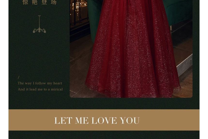 Crew Sleeveless A-Line Evening Neck Mesh Gown