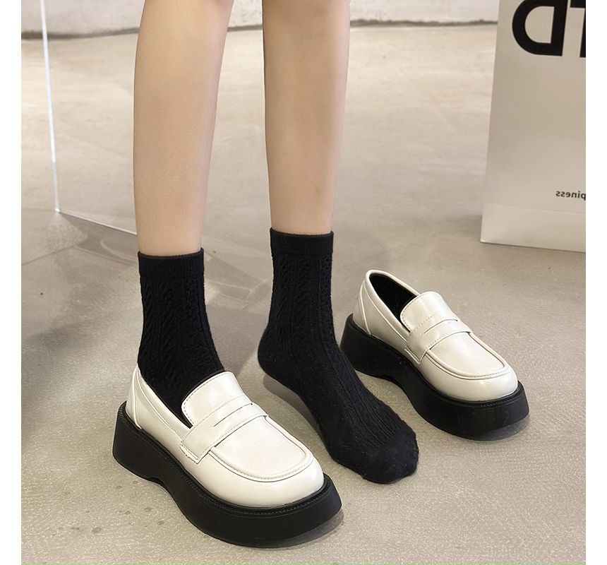 Loafers Faux Leather Platform
