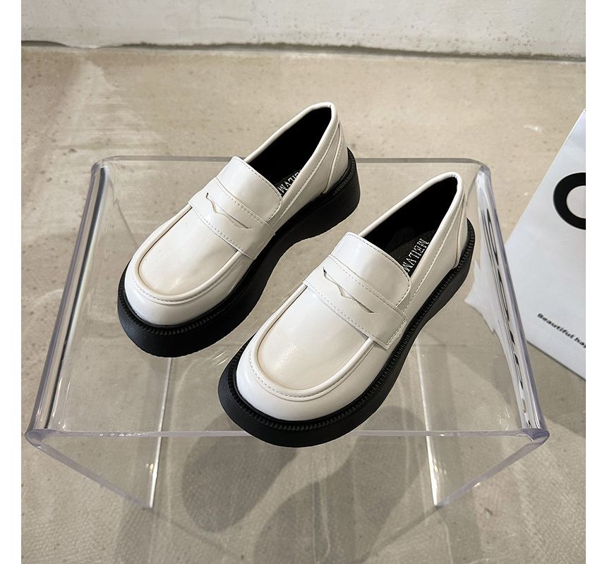 Loafers Faux Leather Platform
