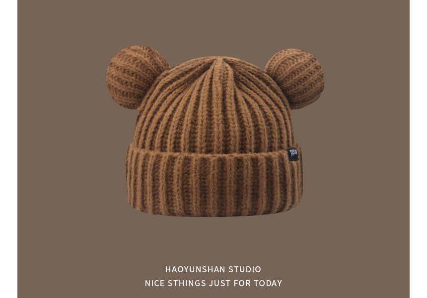 Ear Knit Beanie Bear