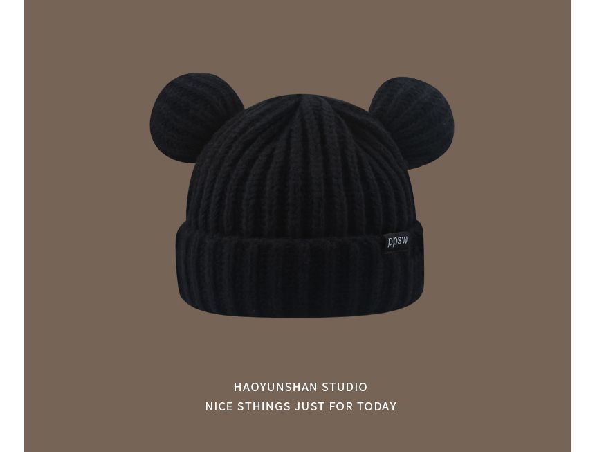 Ear Knit Beanie Bear