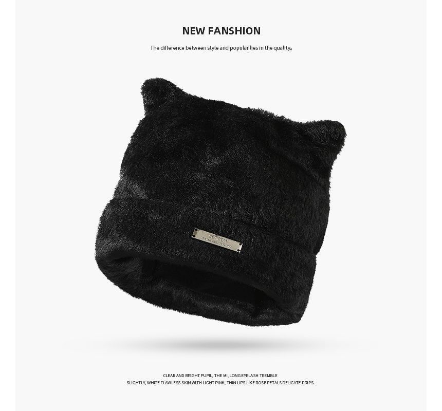 Bear Beanie Fluffy Ear