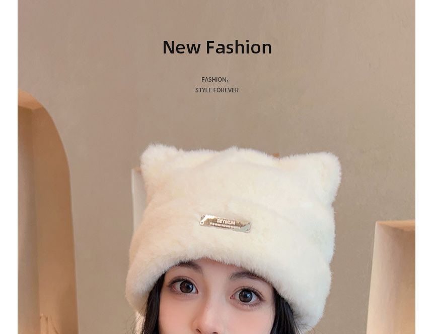 Bear Beanie Fluffy Ear