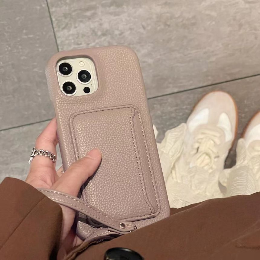 Phone Holder Leather Case Faux Card