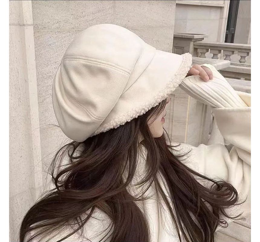 Shearling Faux Beret Trim