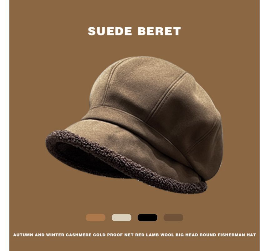 Shearling Faux Beret Trim