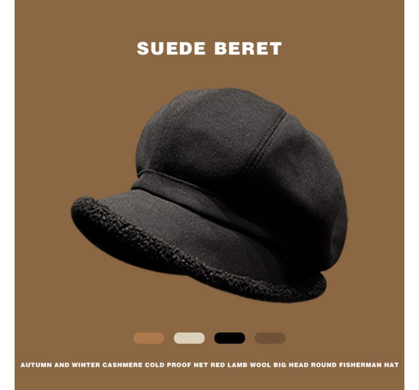 Shearling Faux Beret Trim