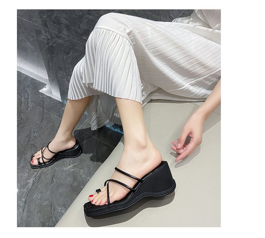 Sandals Toe Wedge-Heel Loop