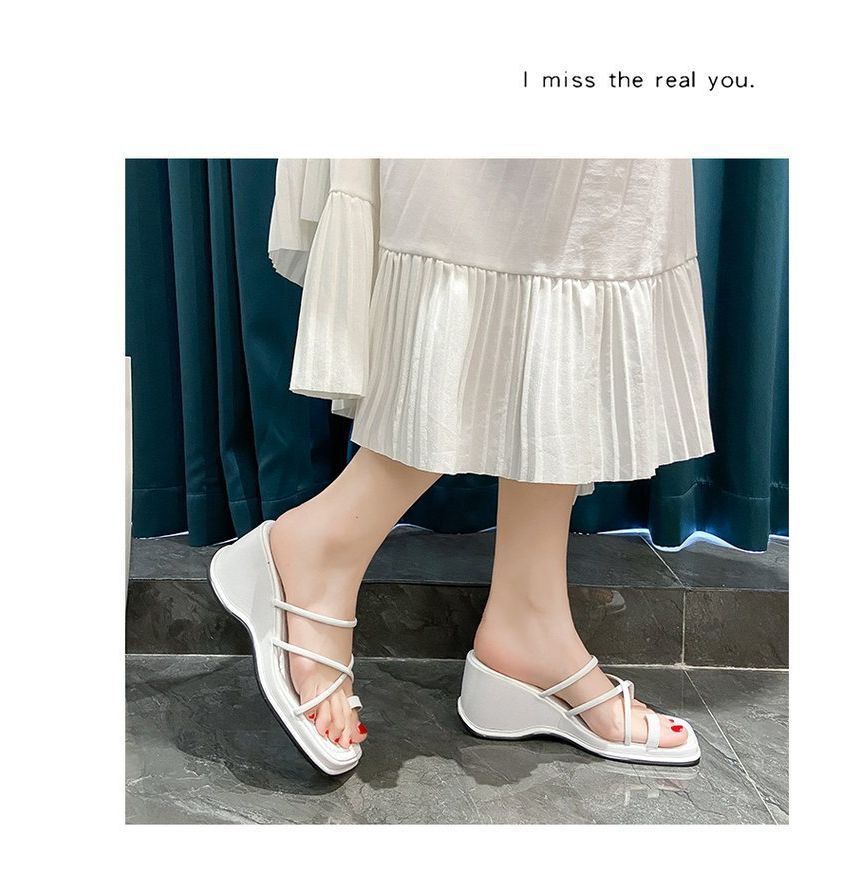 Sandals Toe Wedge-Heel Loop